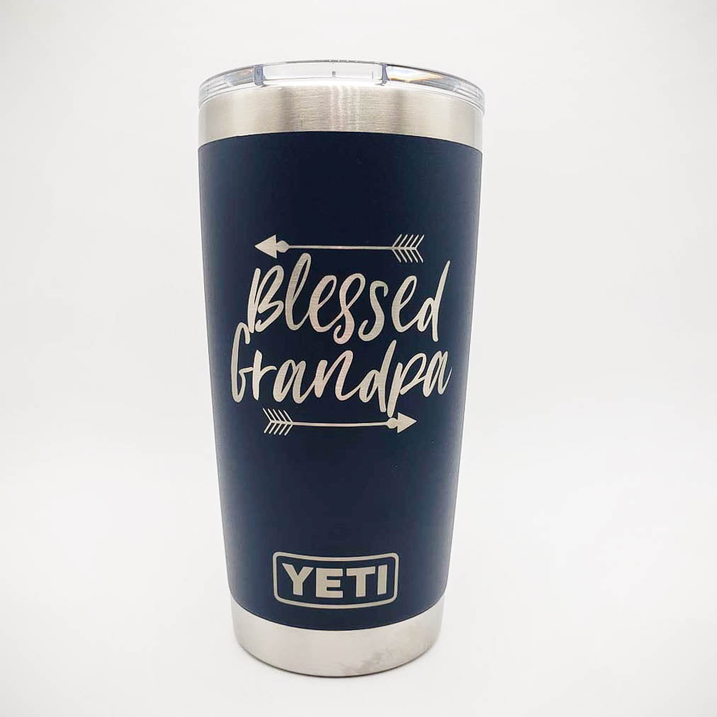 Blessed Grandpa Personalized Engraved YETI Tumbler - Father's Day