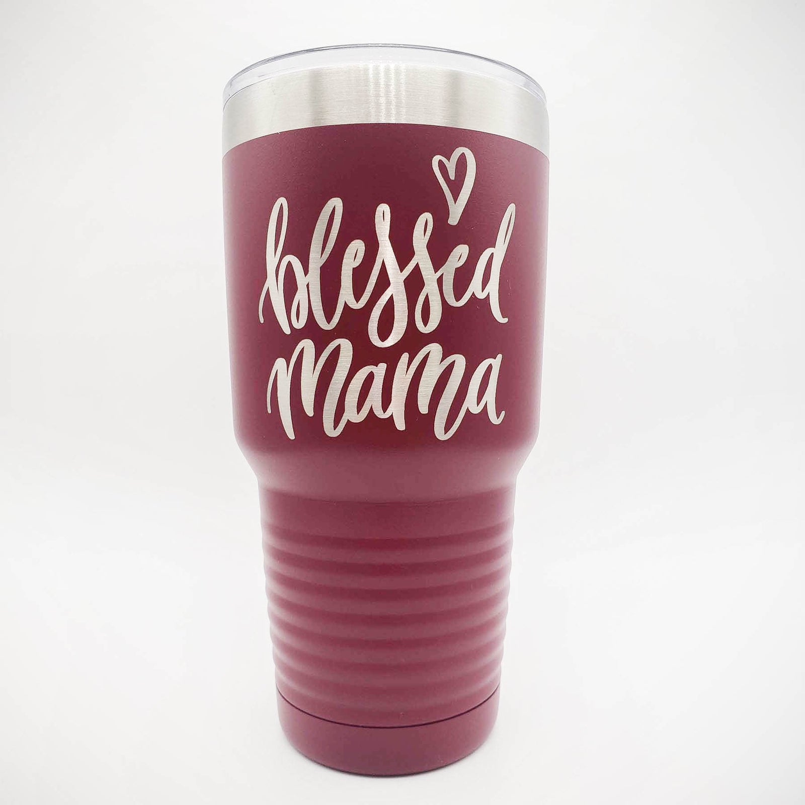 Blessed Mama - Engraved Polar Camel 30oz Maroon Tumbler by Sunny Box