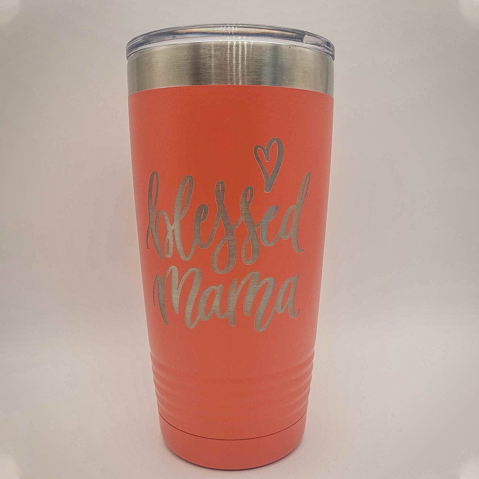 Blessed Mama Engraved Polar Camel Tumbler Coral 20oz Sunny Box