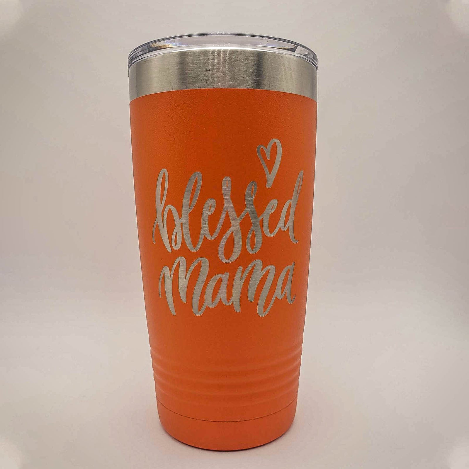 Blessed Mama Engraved Polar Camel Tumbler Orange 20oz Sunny Box