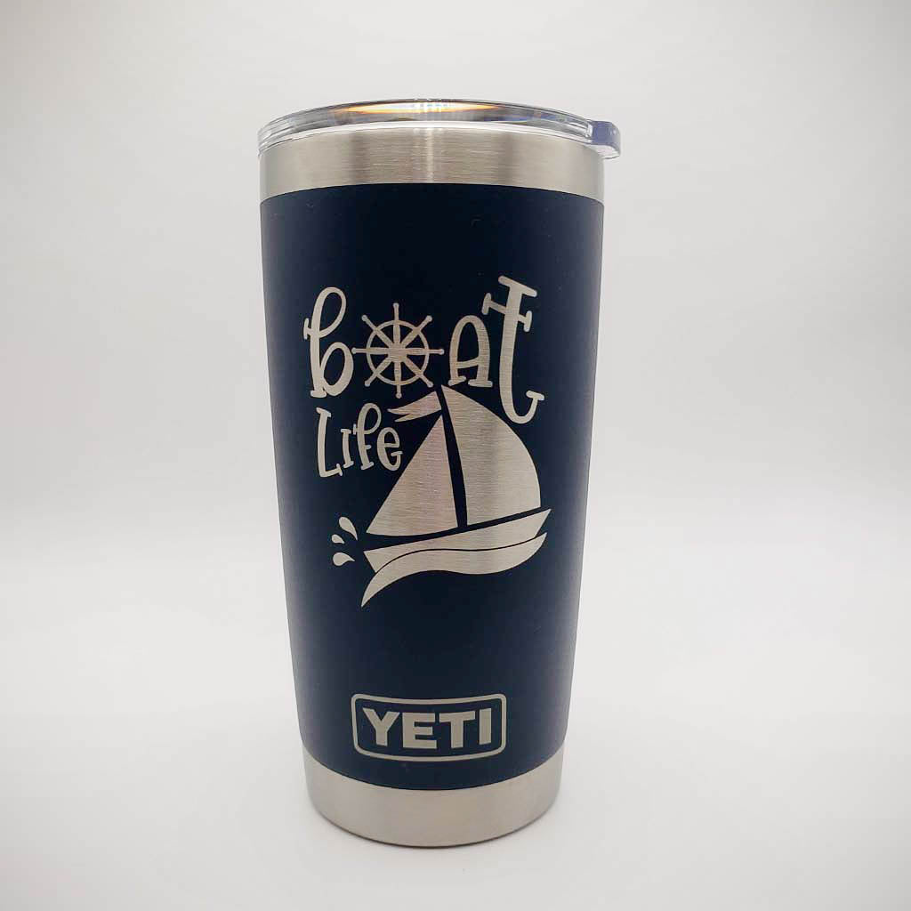 Boat Life Engraved YETI Tumbler