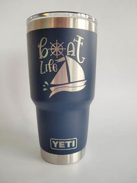 Boat Life Engraved YETI Tumbler