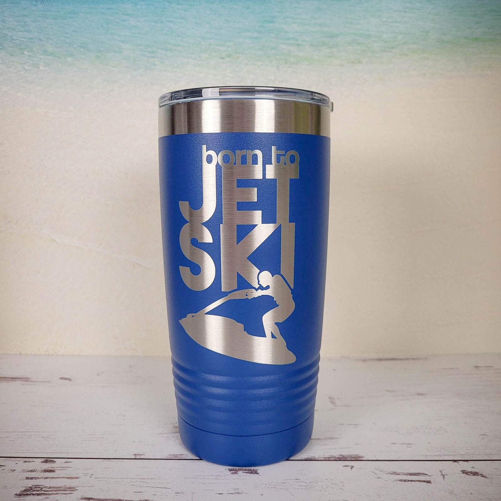 Born to Jet Ski Engraved Polar Camel Tumbler