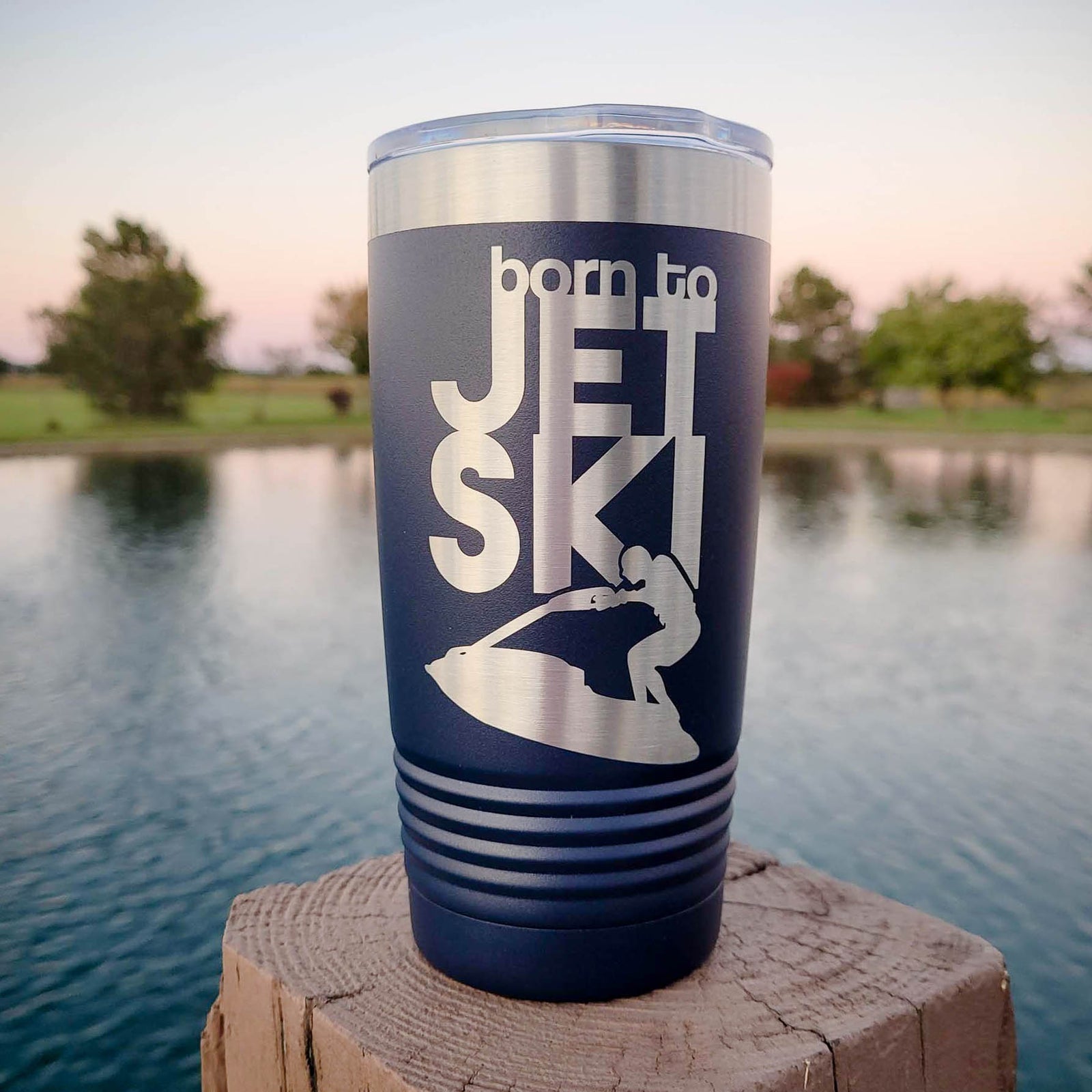 Born to Jet Ski Engraved Polar Camel Tumbler
