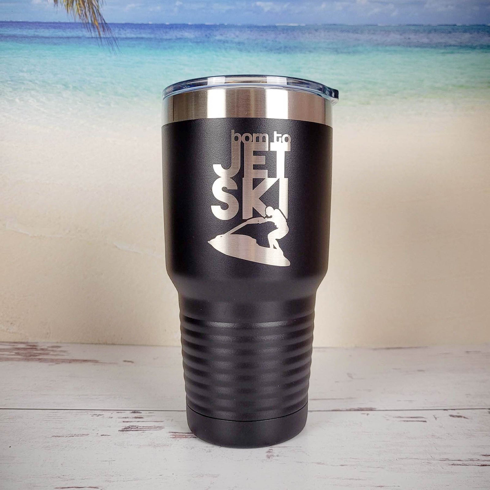 Born to Jet Ski Engraved Polar Camel Tumbler
