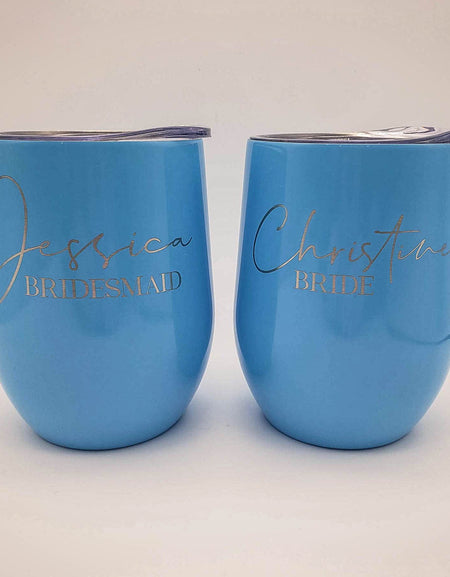 Bridesmaid / Wedding Party Personalized Engraved 9oz Wine Tumbler