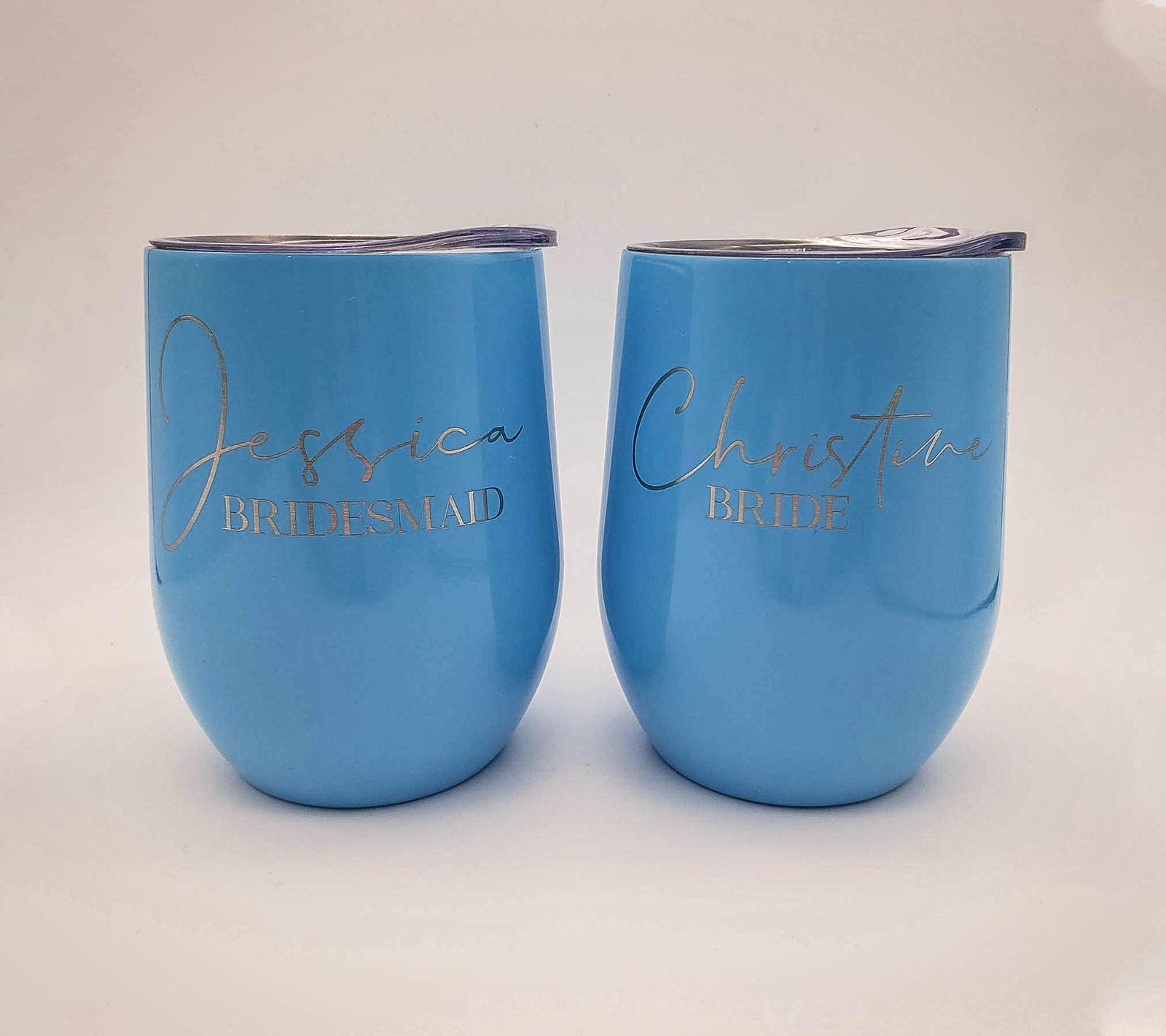 Bridesmaid / Wedding Party Personalized Engraved 9oz Wine Tumbler