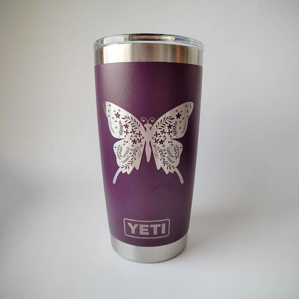 Butterfly Mandala - Engraved YETI Tumbler