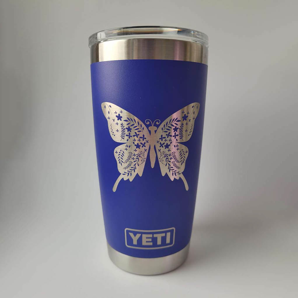 Butterfly Mandala - Engraved YETI Tumbler