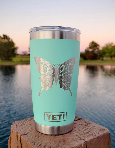 Butterfly Mandala - Engraved YETI Tumbler