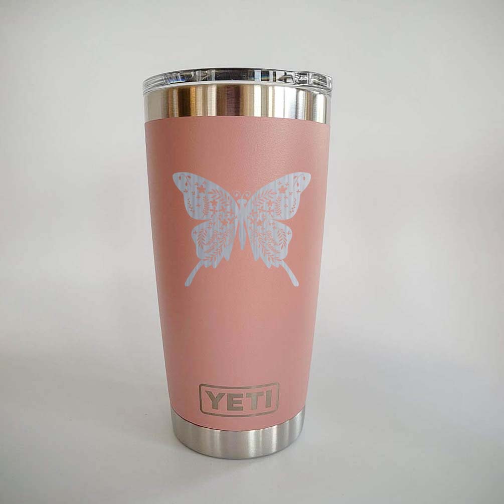 Butterfly Mandala - Engraved YETI Tumbler