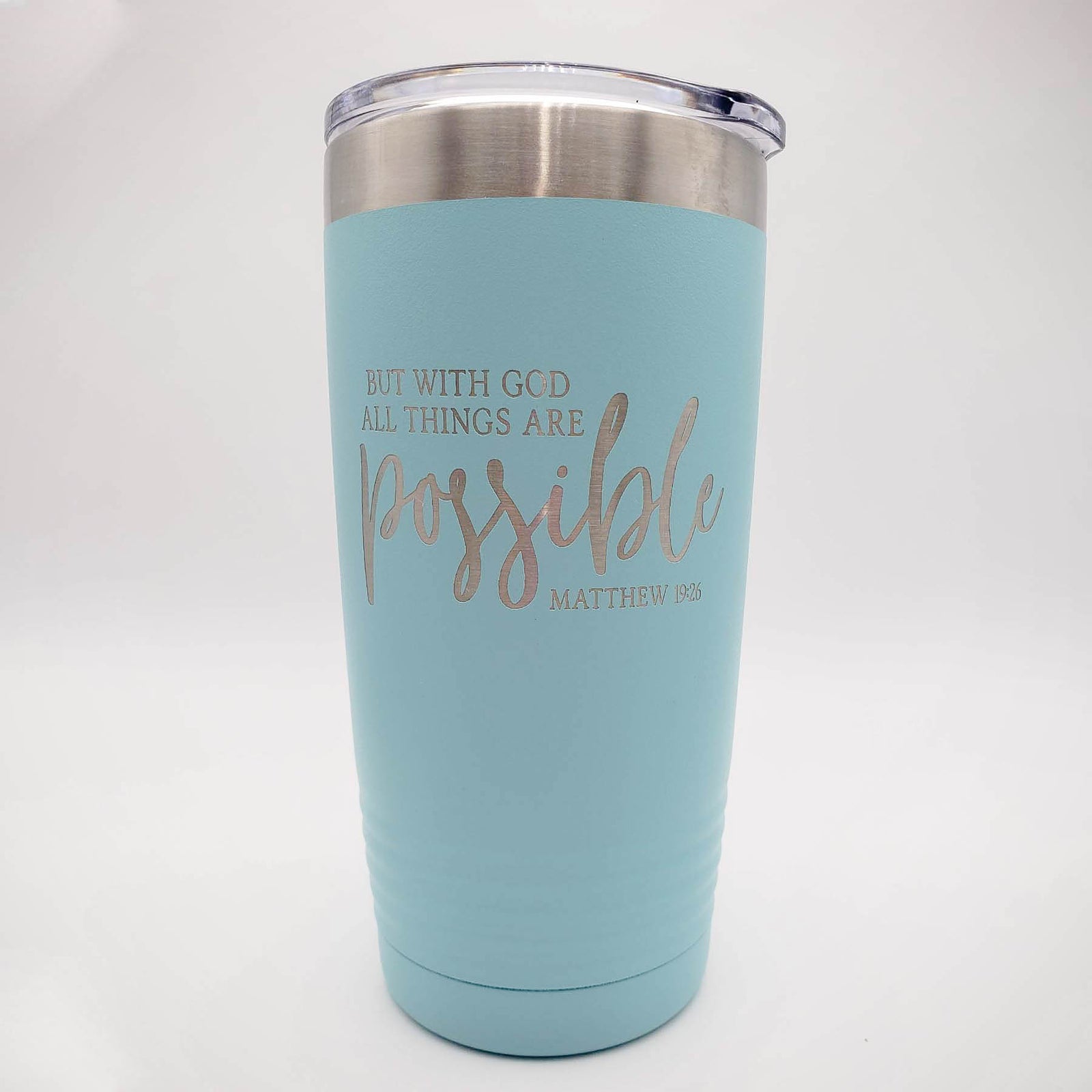 But With God All Things Are Possible Engraved Polar Camel Tumbler Sunny Box