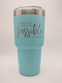 But With God All Things Are Possible Engraved Polar Camel Tumbler Sunny Box