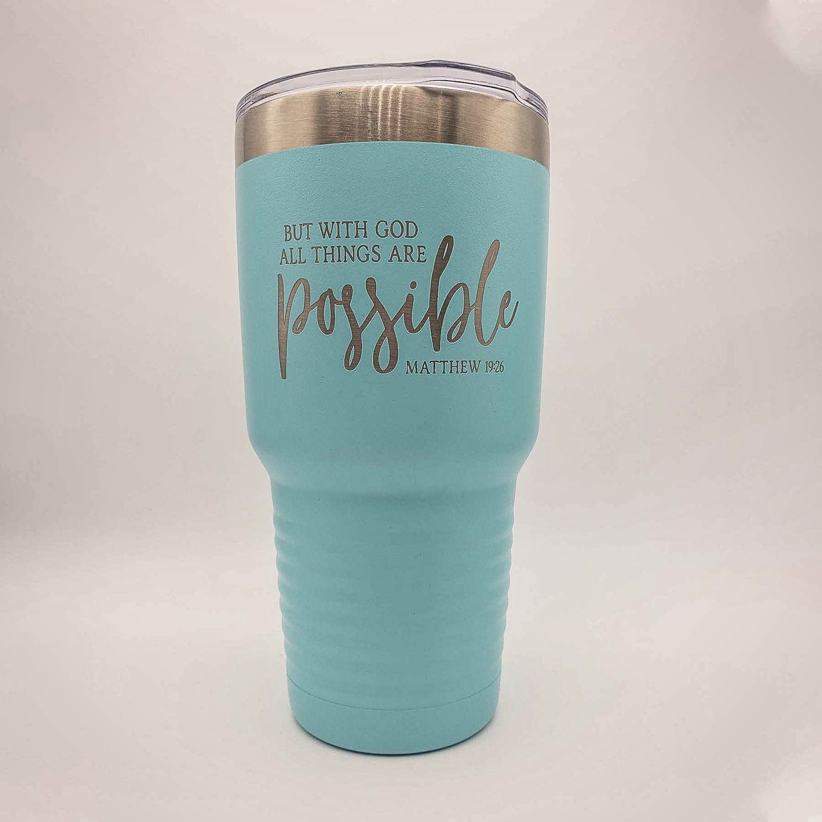 But With God All Things Are Possible Engraved Polar Camel Tumbler Sunny Box