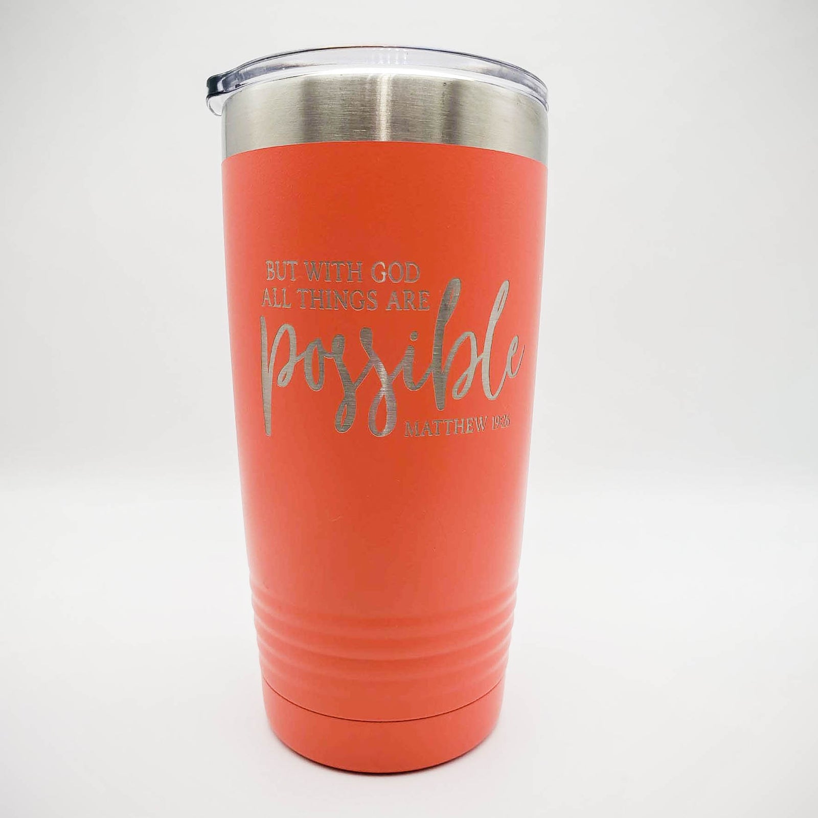 But With God All Things Are Possible Engraved Polar Camel Tumbler Sunny Box