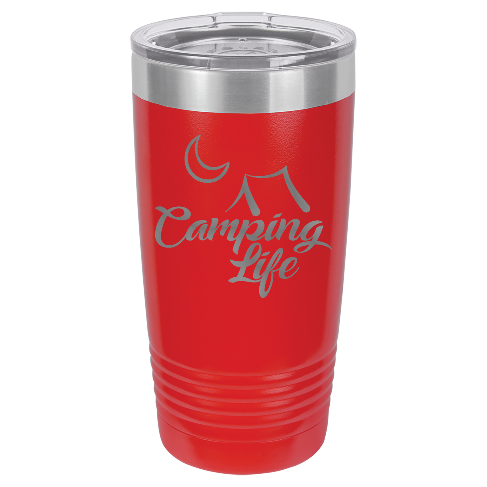 Camping Life Engraved Polar Camel 20oz Red Sunny Box