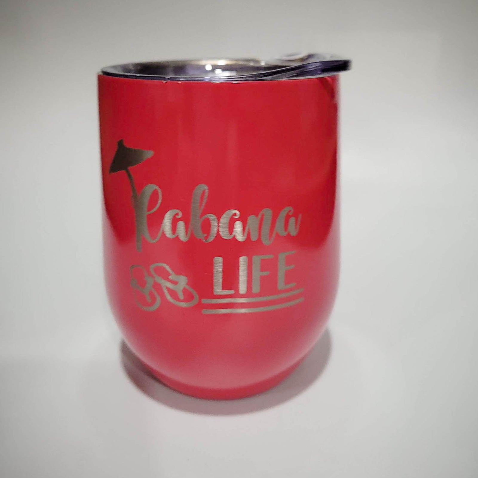 Cabana Life Engraved 9oz Stemless Wine Tumbler by Sunny Box