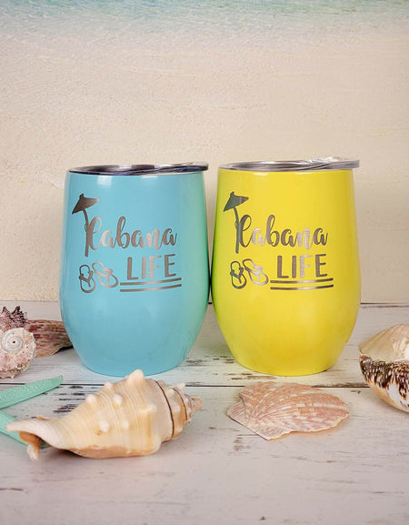 Cabana Life Engraved 9oz Stemless Wine Tumbler by Sunny Box