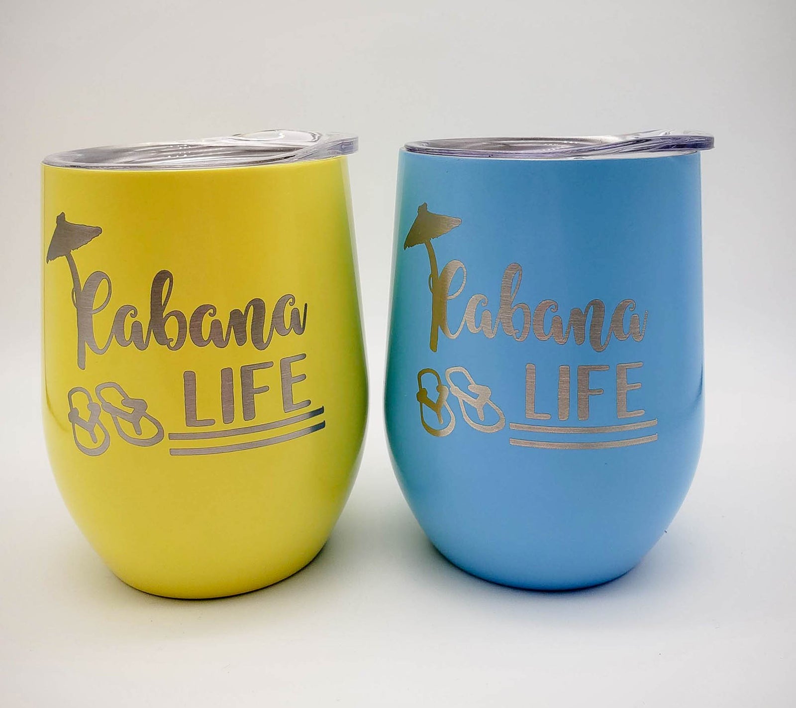 Cabana Life Engraved 9oz Stemless Wine Tumbler by Sunny Box