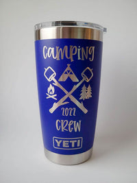 Camping Crew Engraved YETI Tumbler