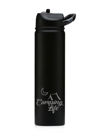 Camping Life Engraved 27oz SIC Water Bottle Black - Sunny Box