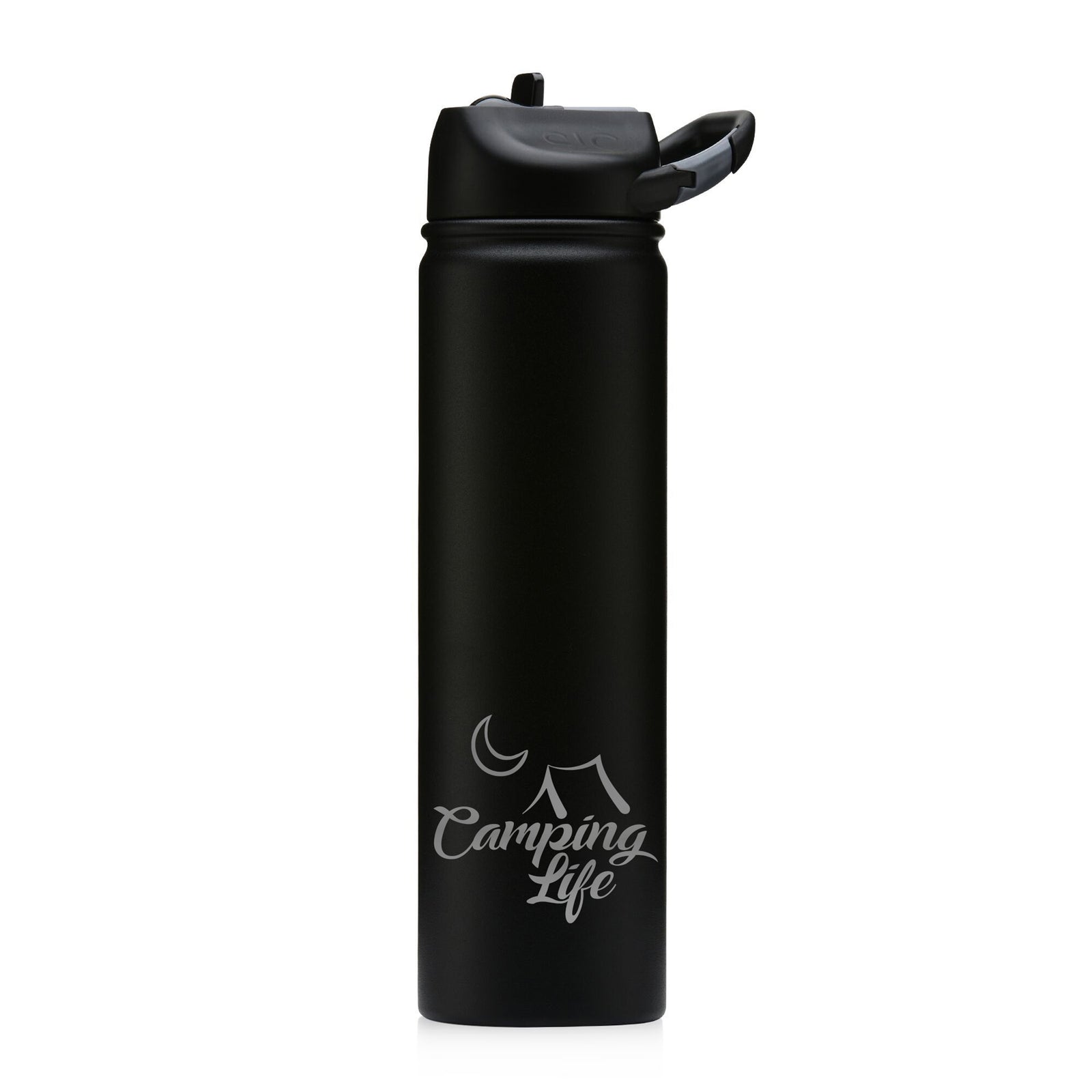 Camping Life Engraved 27oz SIC Water Bottle Black - Sunny Box