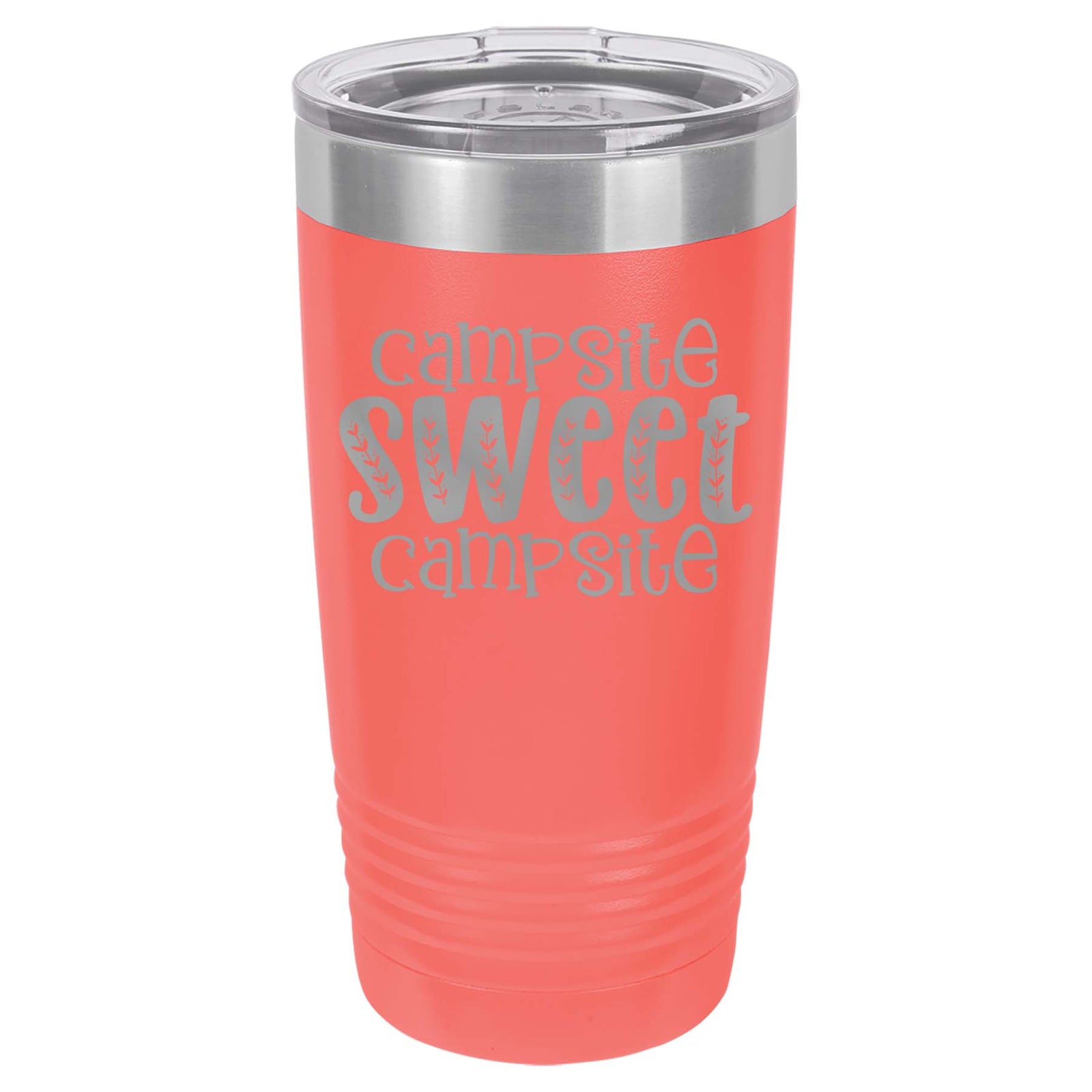 Campsite Sweet Campsite - Engraved 20oz Polar Camel Tumbler - Coral - Sunny Box