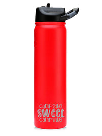 Campsite Sweet Campsite - Engraved 27oz SIC Water Bottle - Matte Red - Sunny Box