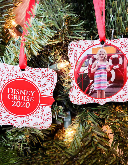 Candy Cane Personalized Photo Ornament - Sunny Box