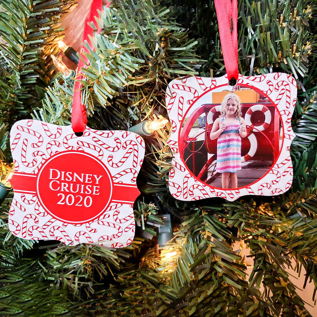 Candy Cane Personalized Photo Ornament - Sunny Box