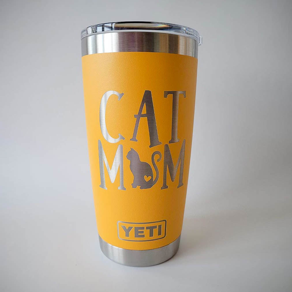 Cat Mom Personalized Engraved YETI Tumbler - Makes a great gift! – Sunny Box