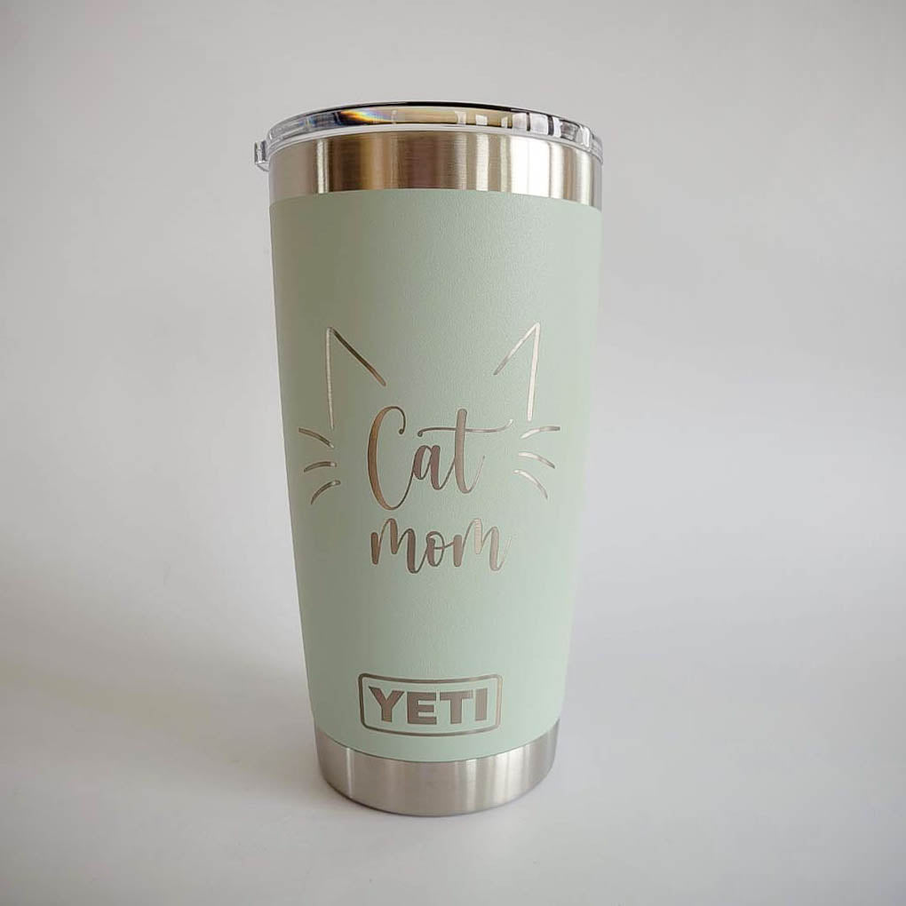 Cat Mom Engraved YETI Tumbler2