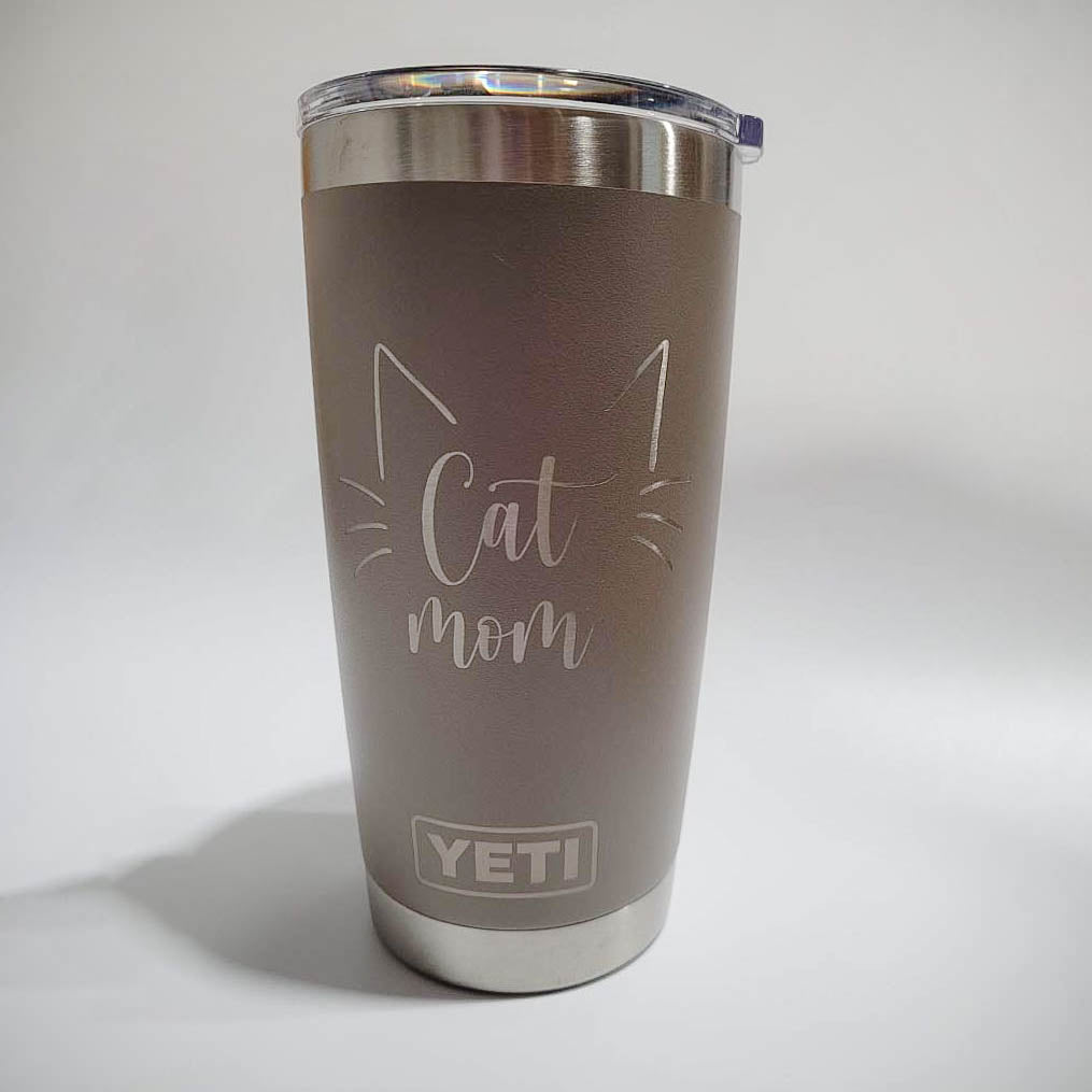 Cat Mom Engraved YETI Tumbler2