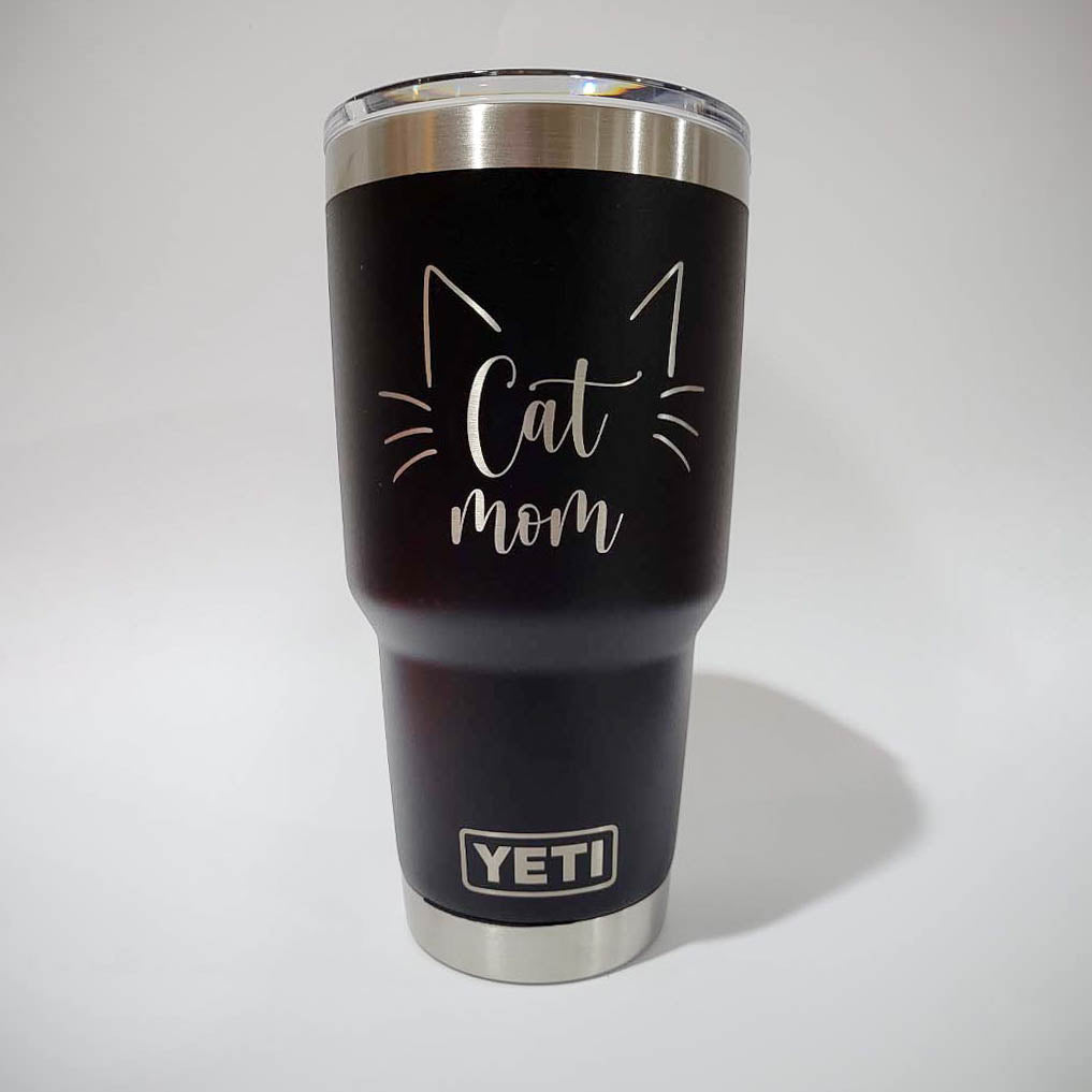 Cat Mom Engraved YETI Tumbler2