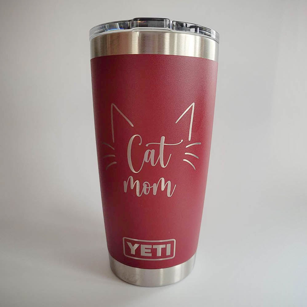 Cat Mom Engraved YETI Tumbler2