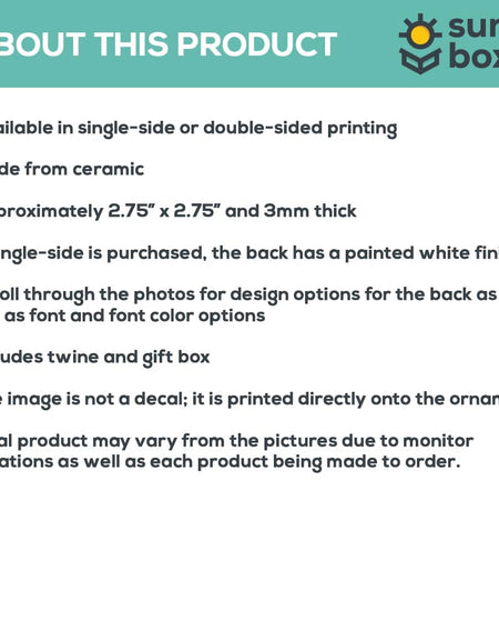 Heart-Shaped Ceramic Photo Ornament