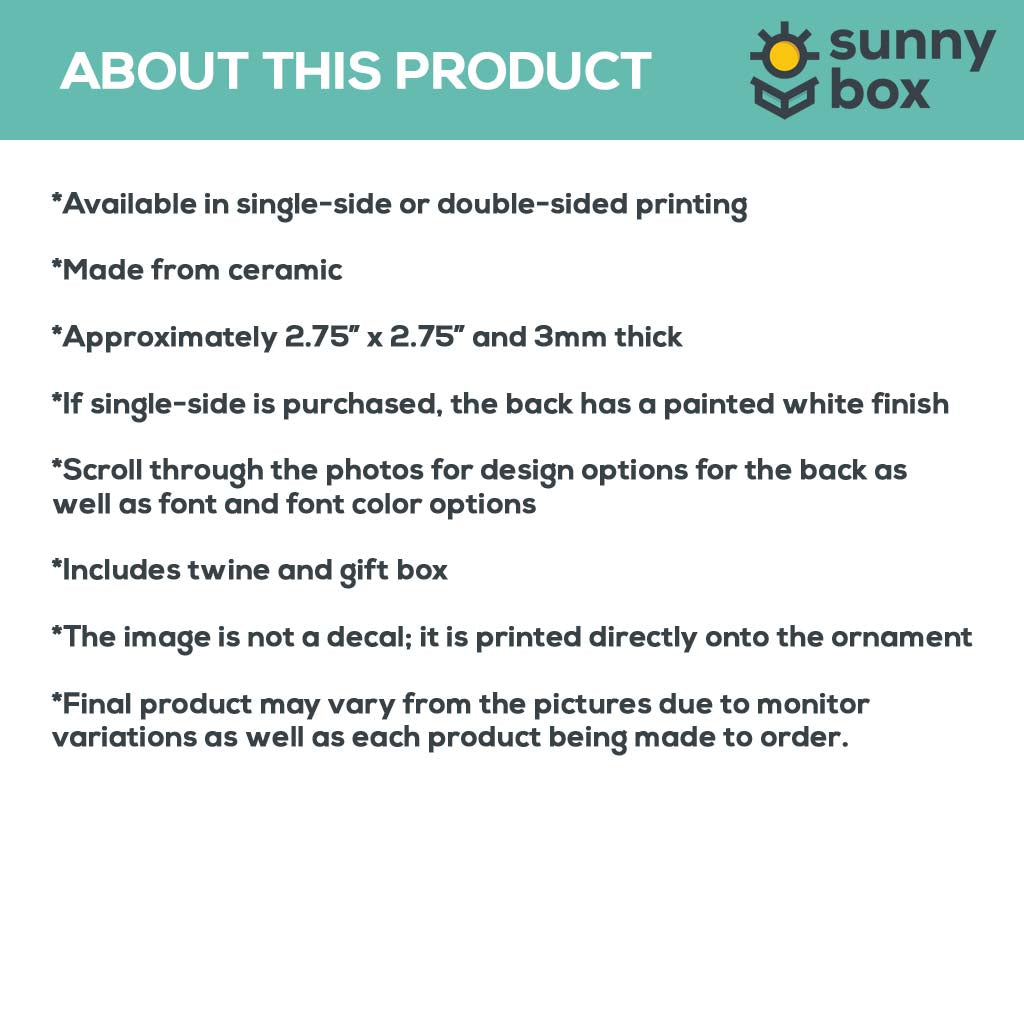 Heart-Shaped Ceramic Photo Ornament