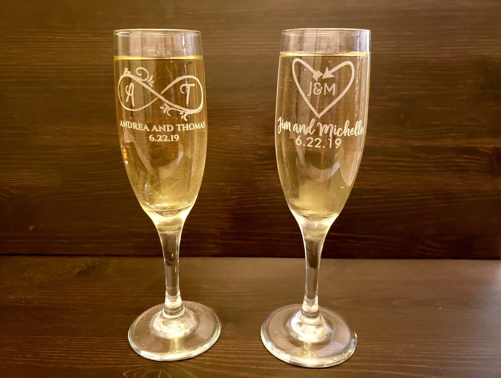 Set of 6 - Custom Engraved Bridal Party Wine Glass, Personalized Wine Glass
