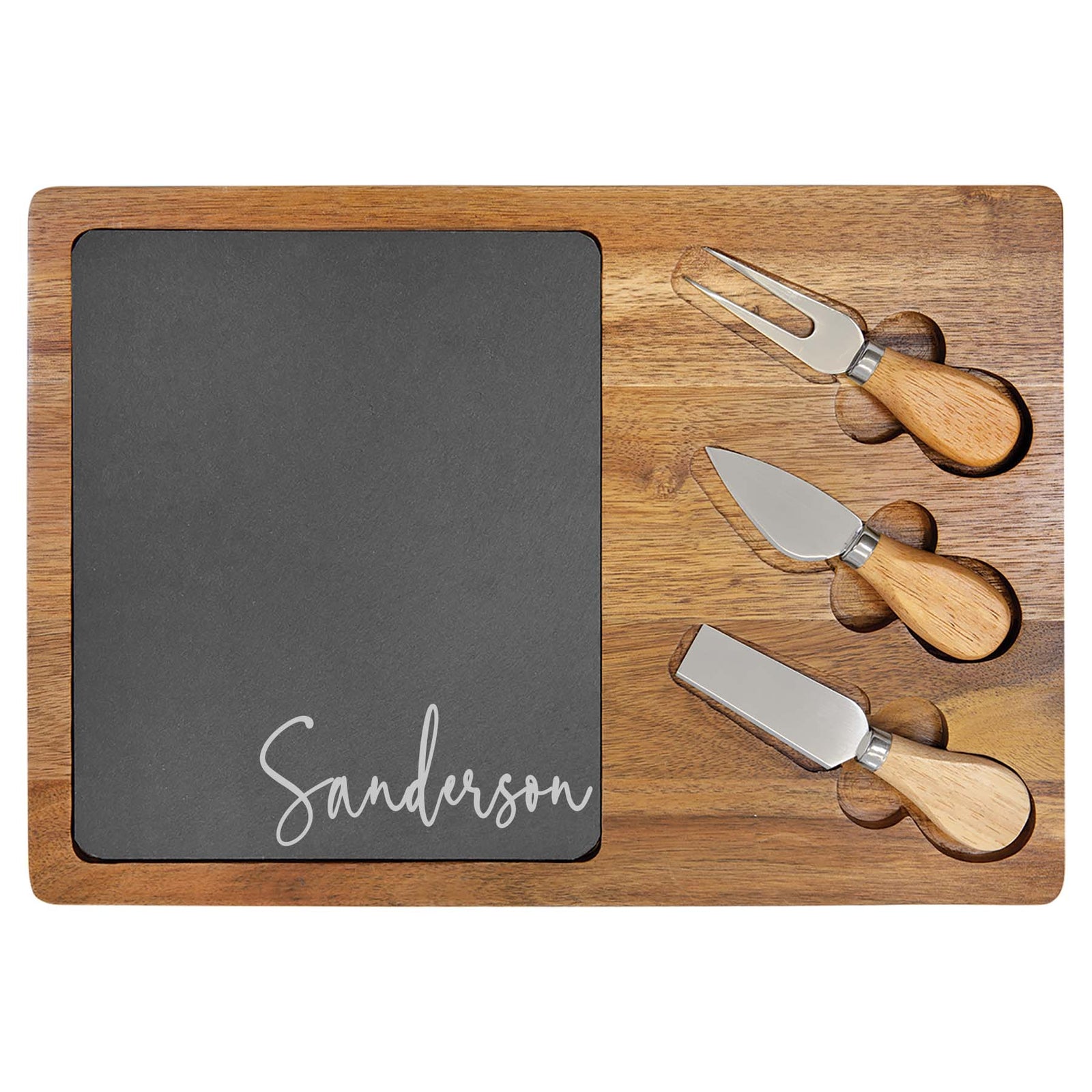 Custom Personalized Cheeseboard with Utensils by Sunny Box