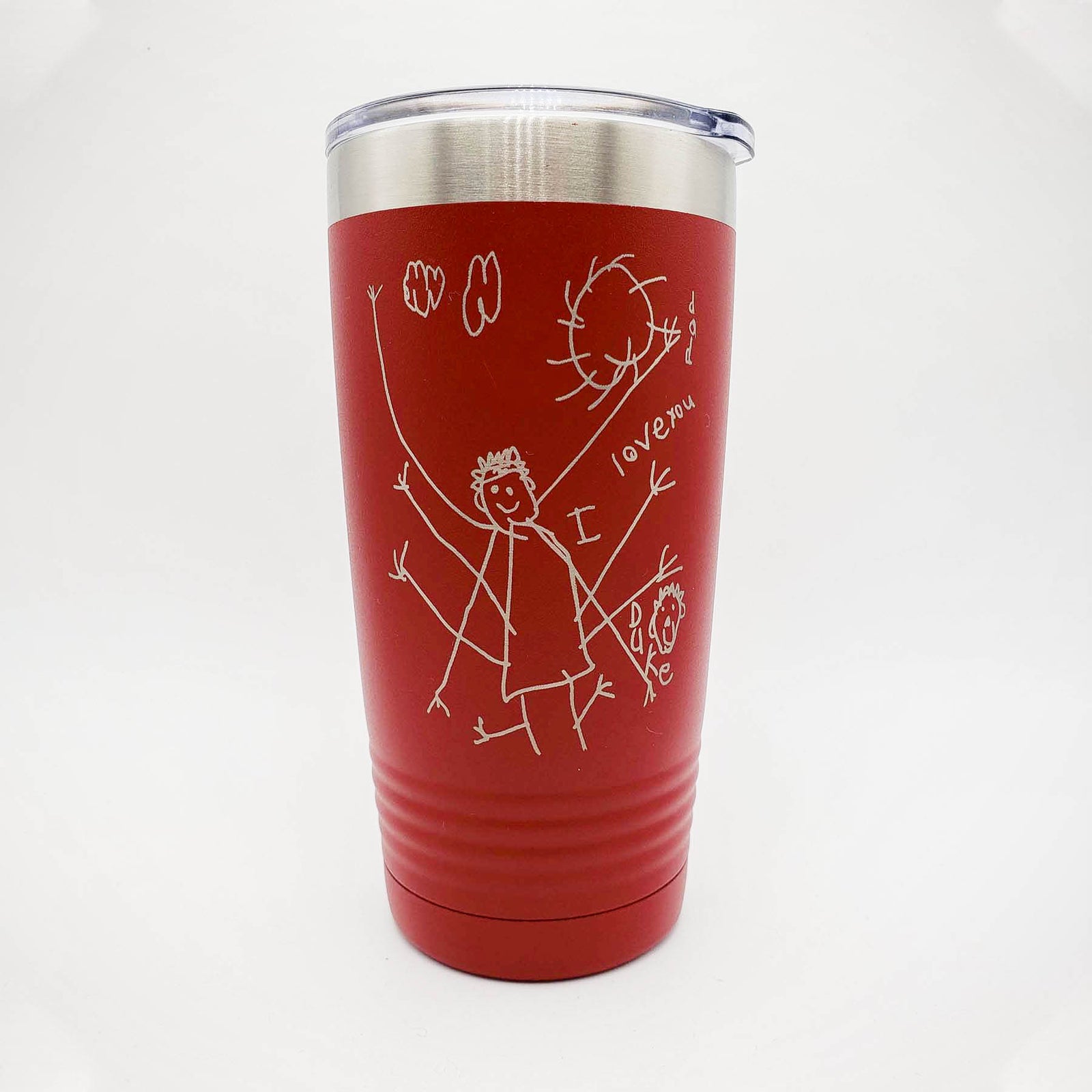 Child's Drawing / Handwriting Engraved 20oz Polar Camel Tumbler Red by Sunny Box