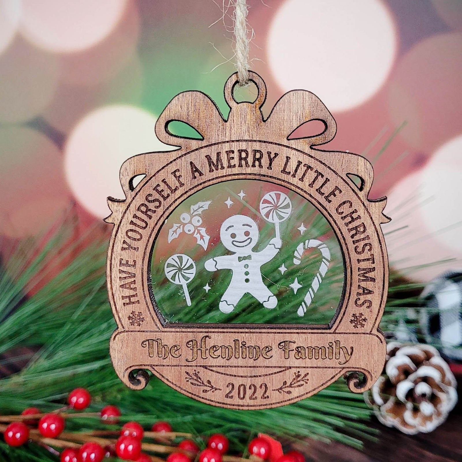 Personalized Christmas Ornament Gingerbread Man by Sunny Box