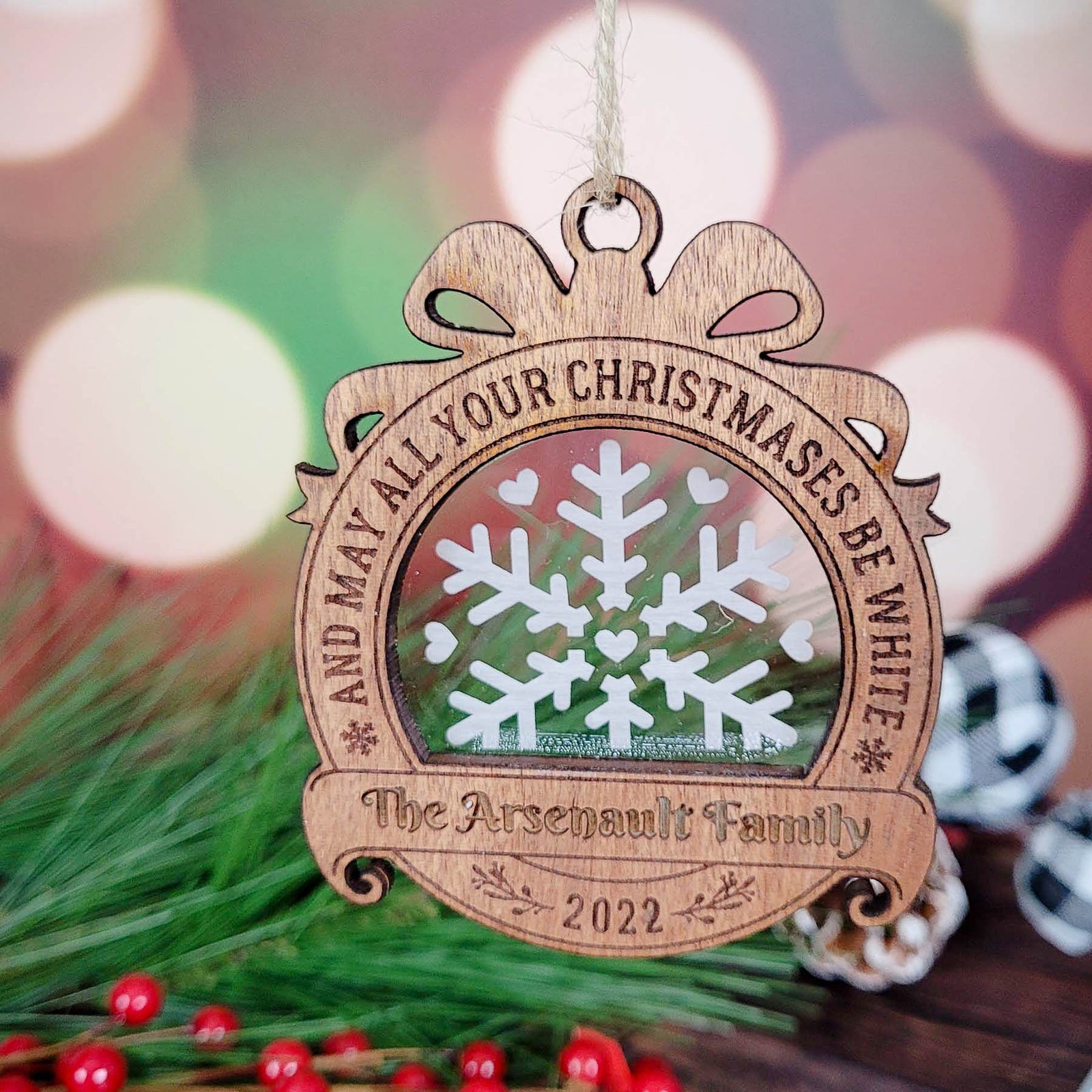 Personalized Christmas Ornament Snowflake by Sunny Box