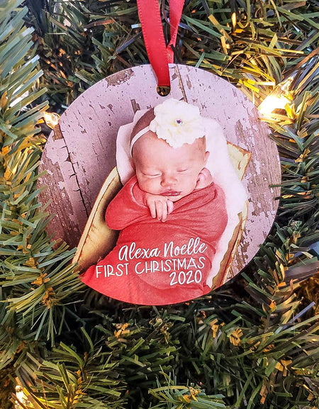 Personalized Photo Ornament - Christmas Gift - Sunny Box