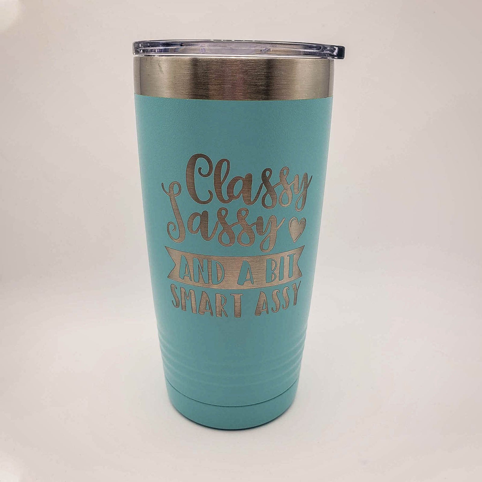 Classy Sassy and a Bit Smart Assy Engraved Polar Camel Tumbler Light Blue Sunny Box