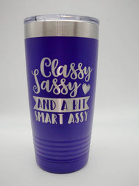 Classy Sassy and a Bit Smart Assy Engraved Polar Camel Tumbler Purple Sunny Box
