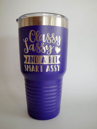 Classy Sassy and a Bit Smart Assy - Engraved Polar Camel 30oz Purple Sunny Box