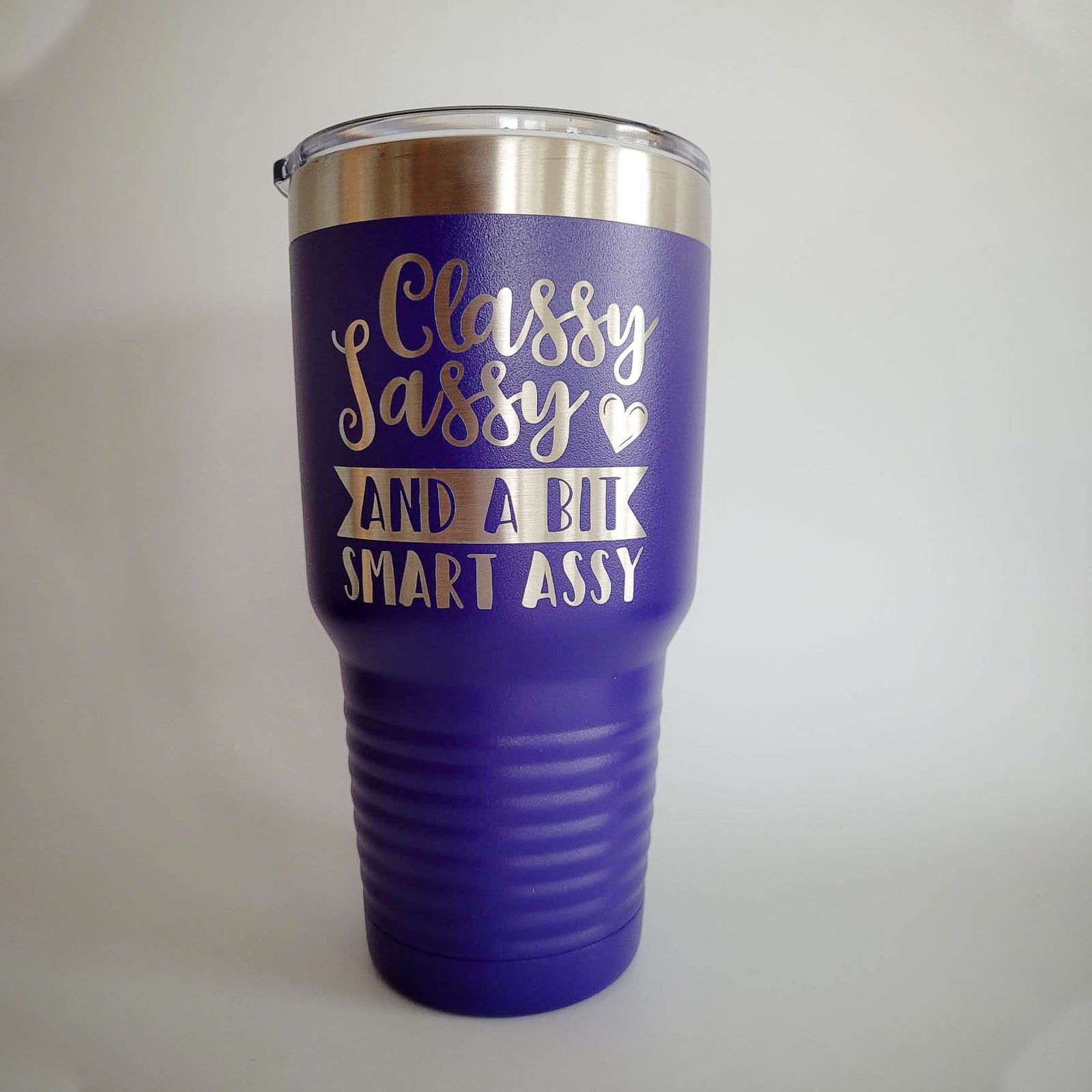 Classy Sassy and a Bit Smart Assy - Engraved Polar Camel 30oz Purple Sunny Box