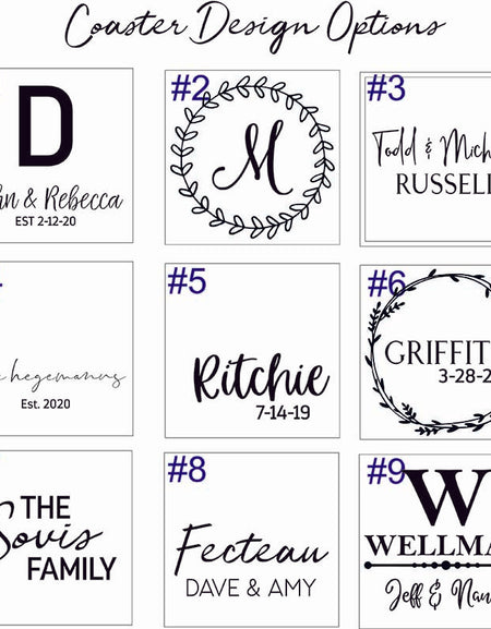 Personalized Bamboo Coaster Set - Sunny Box