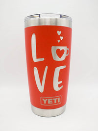 Coffee Love Engraved YETI Tumbler