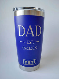 Dad Established Design #2 Engraved YETI Tumbler
